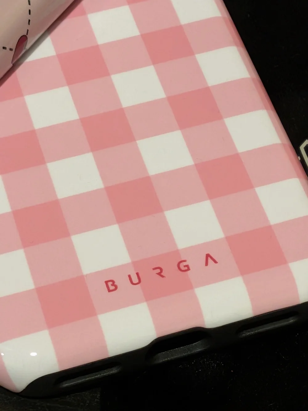 BURGA Google Pixel 8a Case Bundle Pink Hearts & Gingham + Dust Bags
